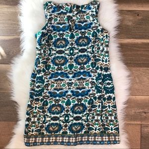 Taylor Printed Keyhole Career Cocktail Dress